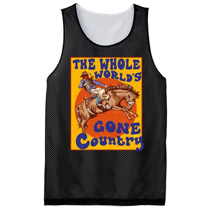 Western Rodeo Cowboy Horse Gone Country Mesh Reversible Basketball Jersey Tank