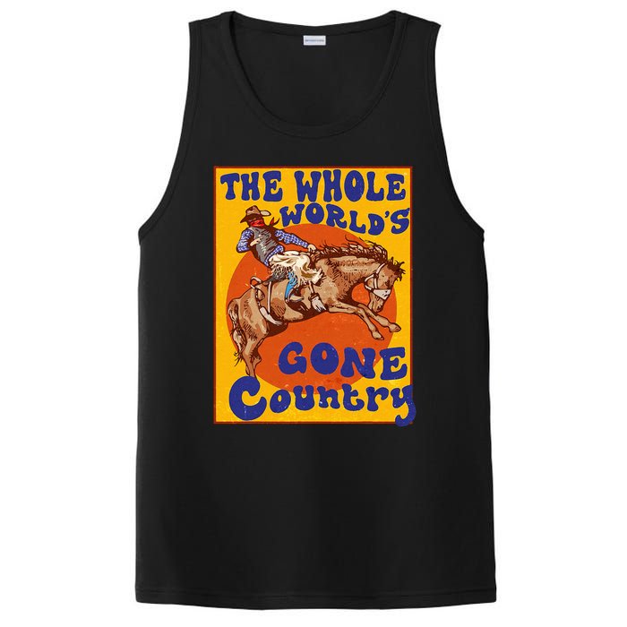 Western Rodeo Cowboy Horse Gone Country PosiCharge Competitor Tank