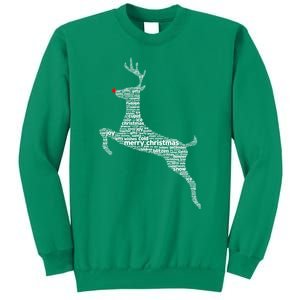 Wordy Reindeer Christmas Sweatshirt