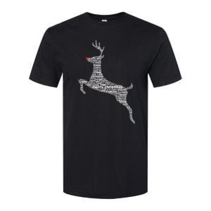 Wordy Reindeer Christmas Softstyle CVC T-Shirt