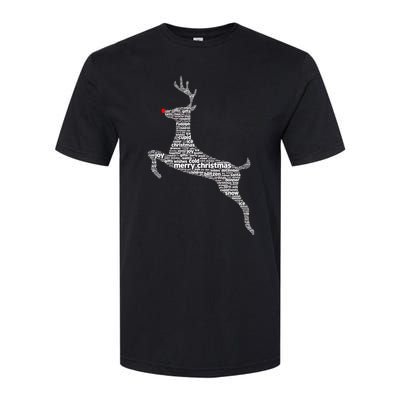 Wordy Reindeer Christmas Softstyle® CVC T-Shirt