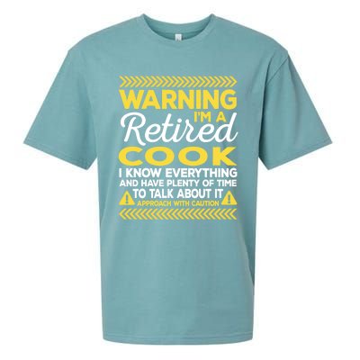 Warning Retired Cook Funny Chef Humor Culinary Artist Gift Sueded Cloud Jersey T-Shirt