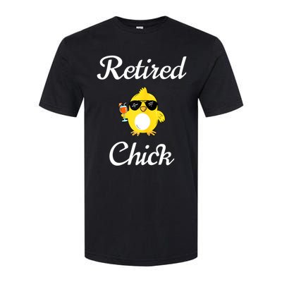 Womenss Retired Chick Funny Retirement Party Softstyle® CVC T-Shirt