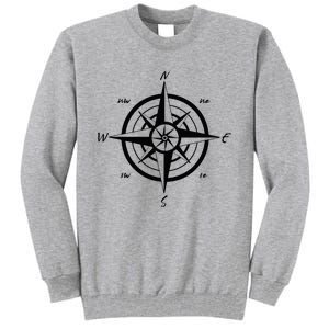 Wind Rose Compass Adventure Travelers Lover Tall Sweatshirt