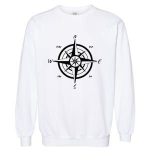 Wind Rose Compass Adventure Travelers Lover Garment-Dyed Sweatshirt