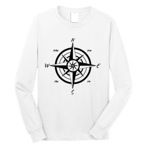 Wind Rose Compass Adventure Travelers Lover Long Sleeve Shirt