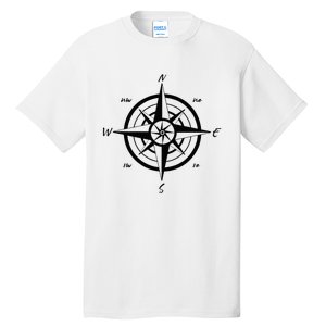 Wind Rose Compass Adventure Travelers Lover Tall T-Shirt