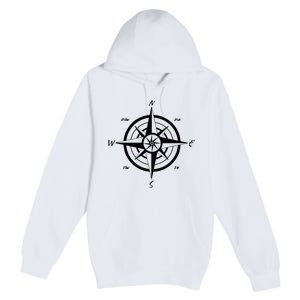 Wind Rose Compass Adventure Travelers Lover Premium Pullover Hoodie