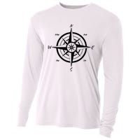 Wind Rose Compass Adventure Travelers Lover Cooling Performance Long Sleeve Crew