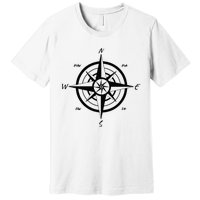 Wind Rose Compass Adventure Travelers Lover Premium T-Shirt