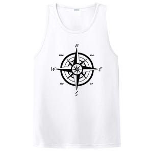 Wind Rose Compass Adventure Travelers Lover PosiCharge Competitor Tank