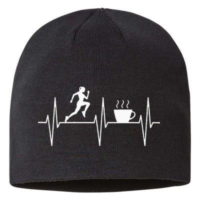 Womens Running Coffee Funny Coffee Lover Sport Runner Jogging Sustainable Beanie