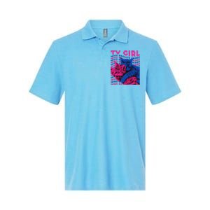 Who Really Cares Cat Tv Softstyle Adult Sport Polo