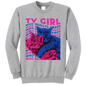 Who Really Cares Cat Tv Sweatshirt