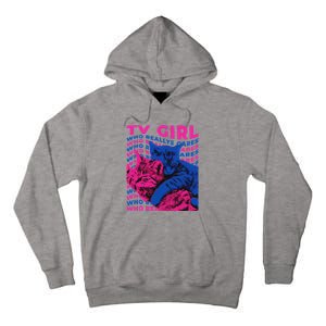 Who Really Cares Cat Tv Tall Hoodie