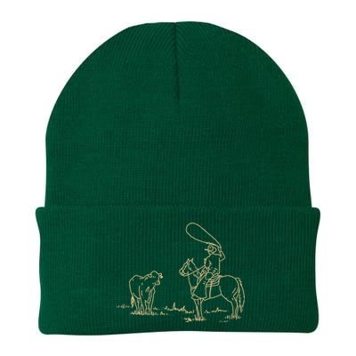 Western Rodeo Cowboy Roping Horse Riding Knit Cap Winter Beanie