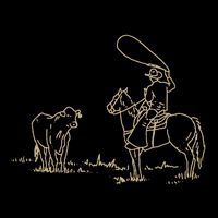 Western Rodeo Cowboy Roping Horse Riding 16 in Basic Backpack