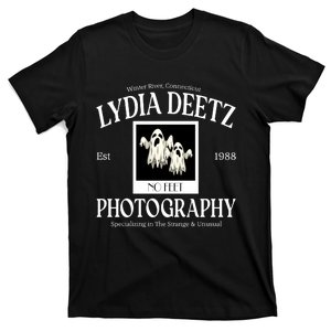 Winter River Connecticut Lydia Deetz Photography Est 1988 Spooky Season T-Shirt