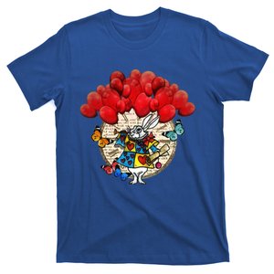 White Rabbit Celebration Time Cool Gift Alice In Wonderland Gift T-Shirt