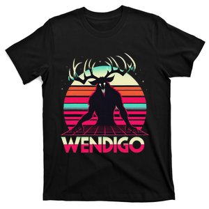 Wendigo Retro Cryptid Supernatural Folklore Monster Graphic T-Shirt