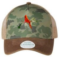 Wild Red Cardinal Bird Legacy Tie Dye Trucker Hat