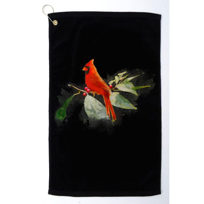 Wild Red Cardinal Bird Golf Towel