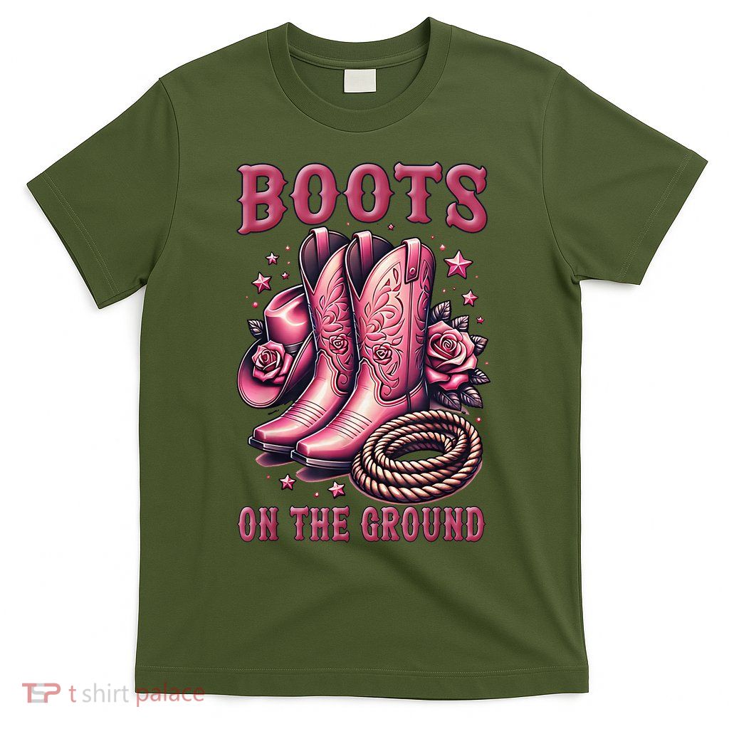 Western Rodeo Cowgirls Boots And Bling It'S A Cowgirl Thing T-Shirt
