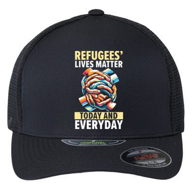 World Refugee Day Evacuee Immigrant Emigrant Gift Flexfit Unipanel Trucker Cap