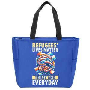 World Refugee Day Evacuee Immigrant Emigrant Gift Zip Tote Bag