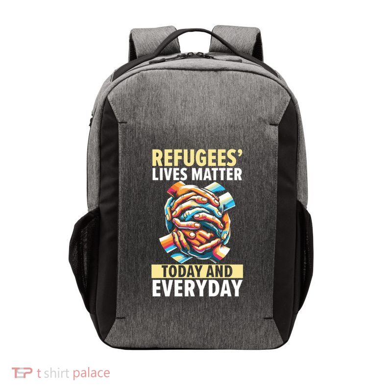 World Refugee Day Evacuee Immigrant Emigrant Gift Vector Backpack