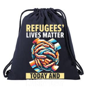 World Refugee Day Evacuee Immigrant Emigrant Gift Drawstring Bag