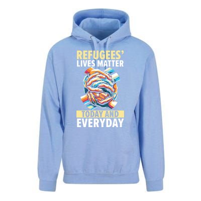 World Refugee Day Evacuee Immigrant Emigrant Gift Unisex Surf Hoodie