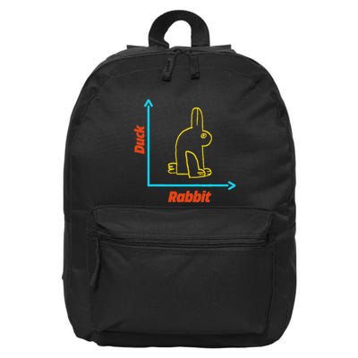Wittgensteins Rabbit Duck Illusion Physics Nerd Math Geek 16 in Basic Backpack