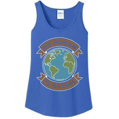 World Refugee Day No Hu Is Illegal Funny Gift Ladies Essential Tank