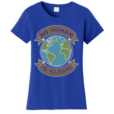 World Refugee Day No Hu Is Illegal Funny Gift Women's T-Shirt