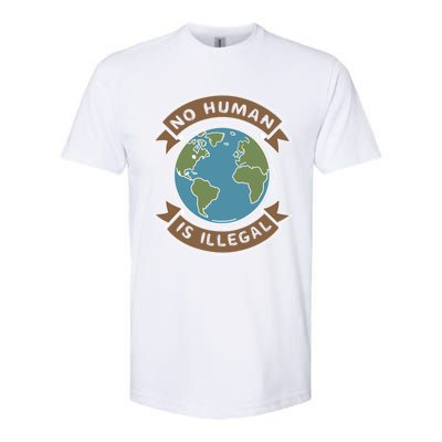 World Refugee Day No Hu Is Illegal Funny Gift Softstyle CVC T-Shirt