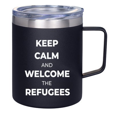 World Refugee Day Welcome Refugees Supportive Message Gift 12oz Stainless Steel Coffee Mug