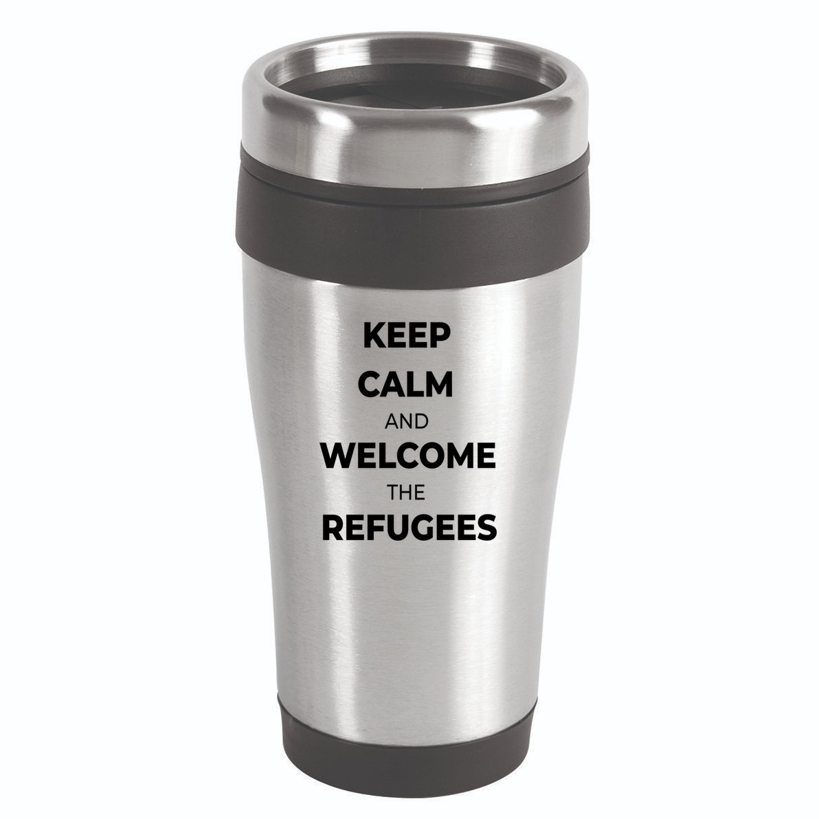 World Refugee Day Welcome Refugees Supportive Message Gift 16oz Travel Tumbler