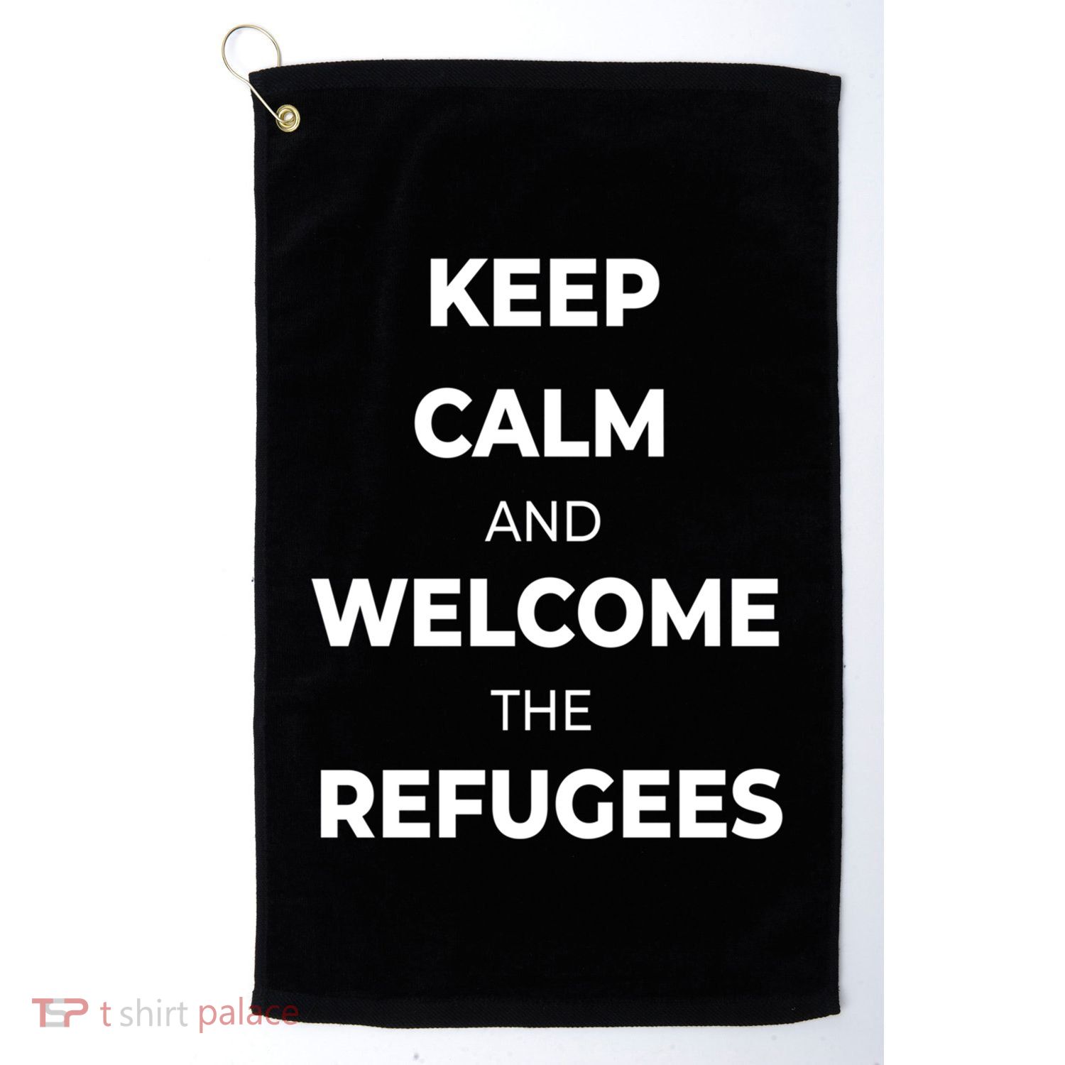 World Refugee Day Welcome Refugees Supportive Message Gift Golf Towel