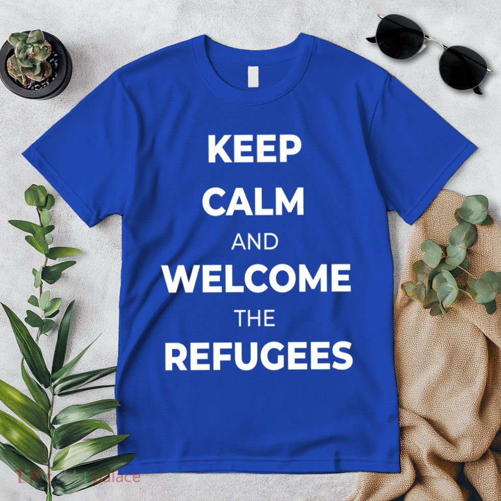 World Refugee Day Welcome Refugees Supportive Message Gift Premium T-Shirt
