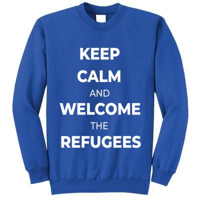 World Refugee Day Welcome Refugees Supportive Message Gift Tall Sweatshirt