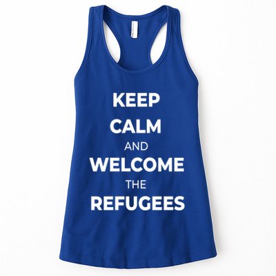 World Refugee Day Welcome Refugees Supportive Message Gift Womens Tank Top