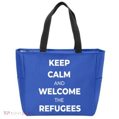 World Refugee Day Welcome Refugees Supportive Message Gift Zip Tote Bag