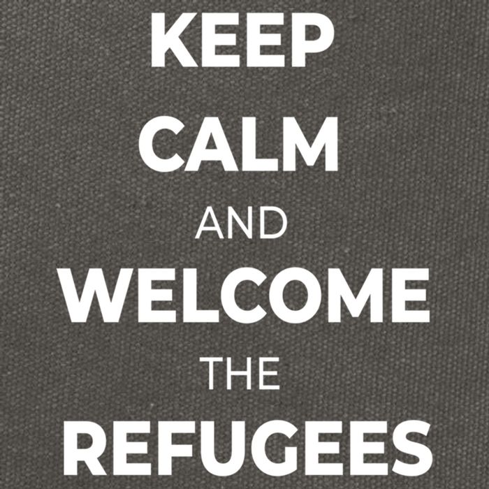 World Refugee Day Welcome Refugees Supportive Message Gift Cotton Canvas Backpack