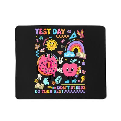 Women Retro Donut Stress Just Do Your Best Staar Testing  Mousepad