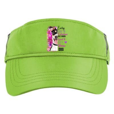 Wo Rescue Dog Dog Valentines Day Mom Dogs Funny Gift Adult Drive Performance Visor