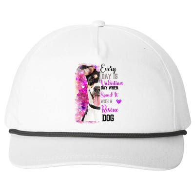 Wo Rescue Dog Dog Valentines Day Mom Dogs Funny Gift Snapback Five-Panel Rope Hat