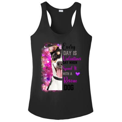 Wo Rescue Dog Dog Valentines Day Mom Dogs Funny Gift Ladies PosiCharge Competitor Racerback Tank