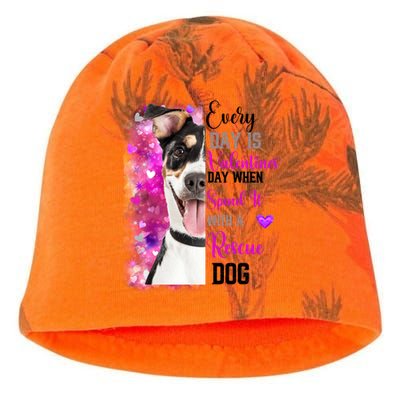 Wo Rescue Dog Dog Valentines Day Mom Dogs Funny Gift Kati - Camo Knit Beanie