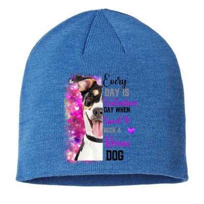 Wo Rescue Dog Dog Valentines Day Mom Dogs Funny Gift Sustainable Beanie